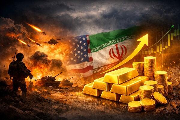 تاثیر جنگ بر قیمت طلا