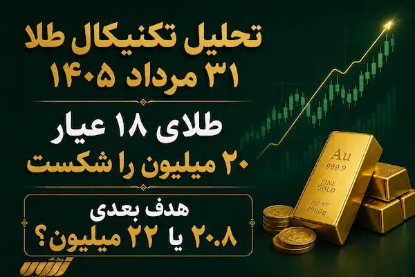 تحلیل تکنیکال طلا 18 عیار 31 مرداد