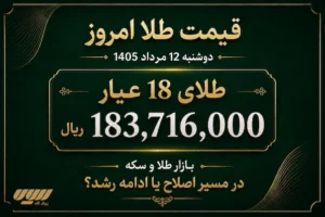 قیمت طلا امروز دوشنبه 12 مرداد